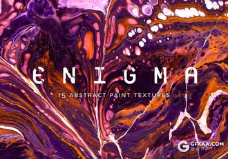 15张高清抽象颜料纹理图片素材+PS笔刷文件 - 顶尖PPT