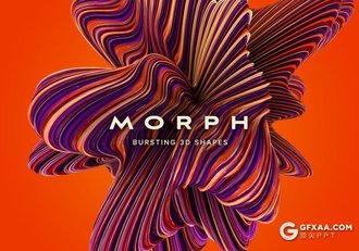 12张爆裂三维形状PNG高清图片+PS笔刷文件 - 顶尖PPT