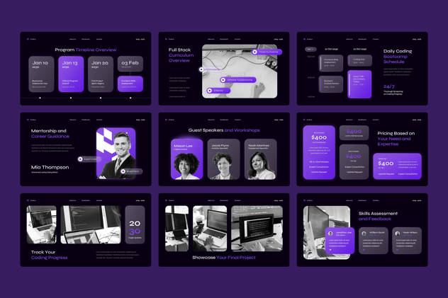 培训课程训练营方案展示PPT模板 - 顶尖PPT