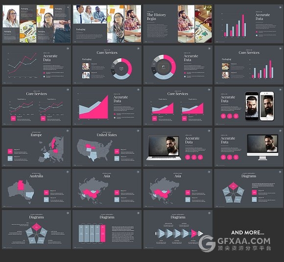 7种配色高端商务多用途keynote模板 - 顶尖PPT