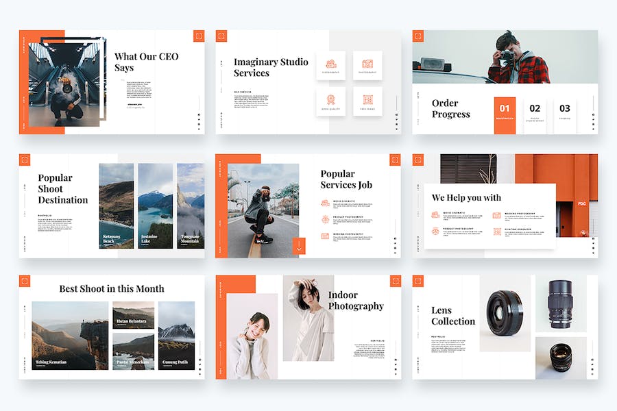 时尚模特服装摄影行业PPT模板 - 顶尖PPT
