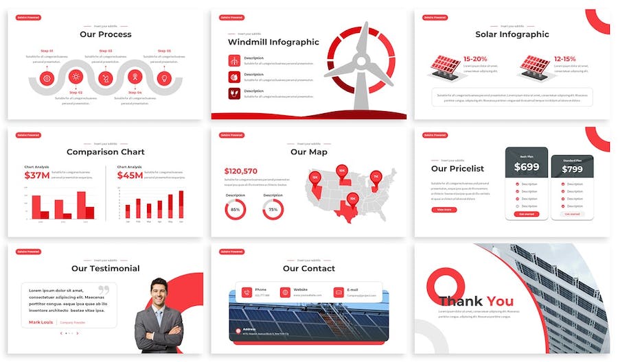 太阳能能源产业发展Keynote模板 - 顶尖PPT