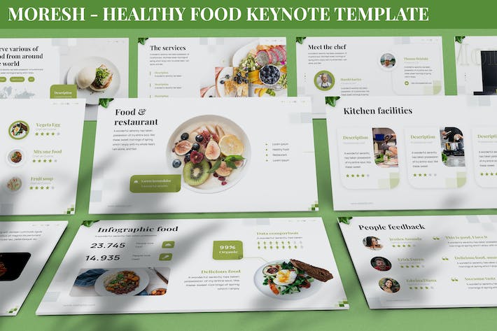 健康食品keynote模板 - 顶尖PPT