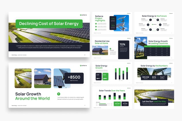 太阳能发电项目介绍PPT模板 - 顶尖PPT