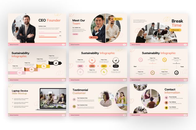 可持续发展业务展示keynote模板 - 顶尖PPT