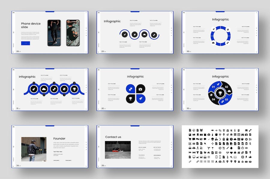 创意极简线框商务商业工作总结新年计划通用PPT模板 - 顶尖PPT