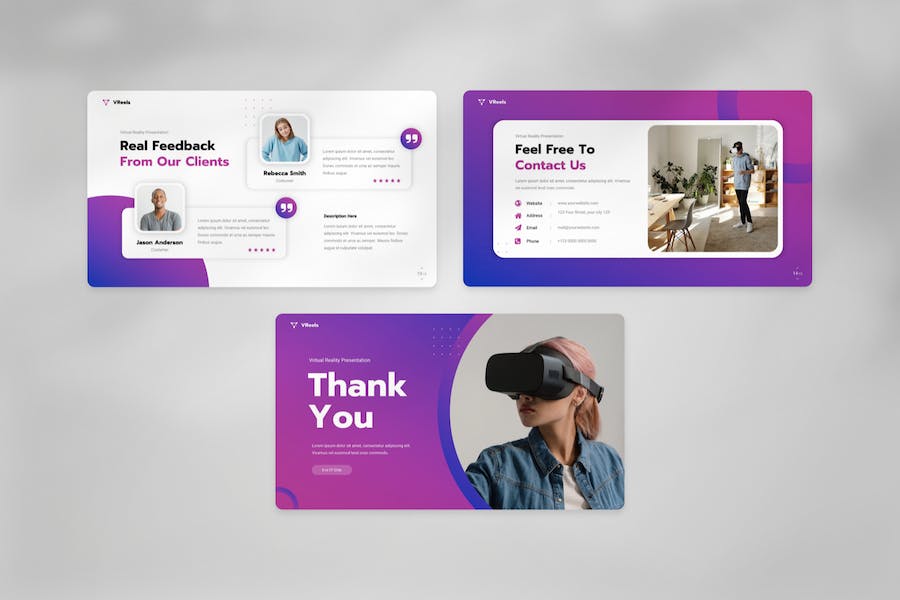 VR虚拟现实科技PPT模板 - 顶尖PPT