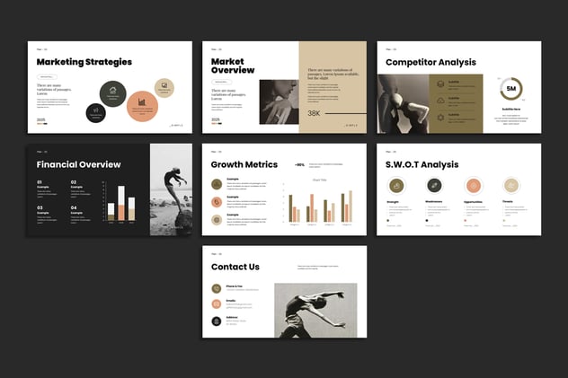 深色极简演讲展示设计PPT模板 - 顶尖PPT