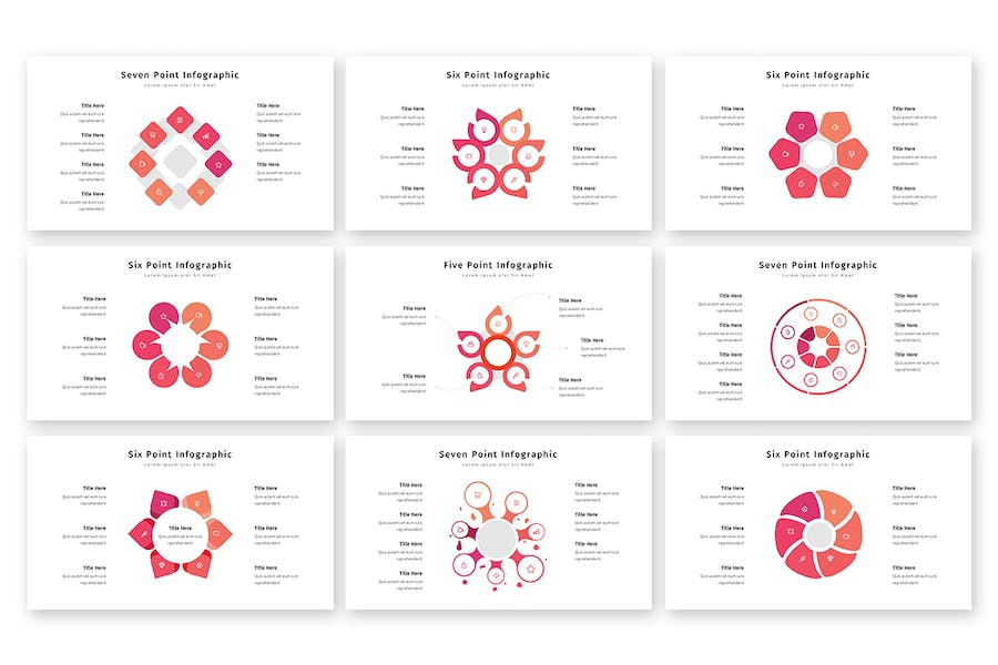 环形要点展示信息图形keynote模板 - 顶尖PPT