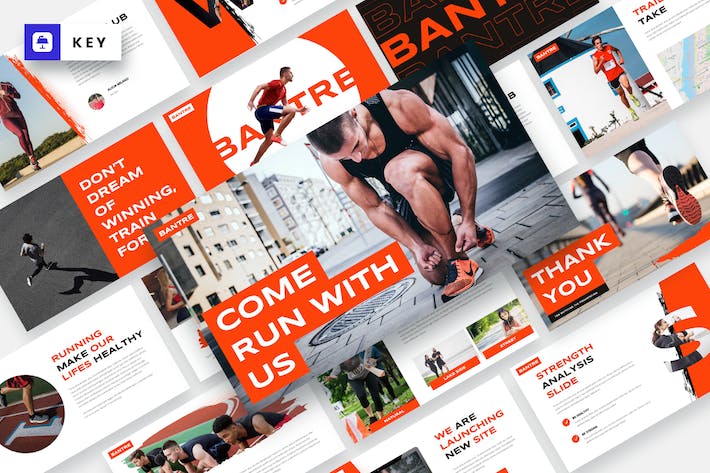 跑步俱乐部活动推广Keynote演示模板 - 顶尖PPT