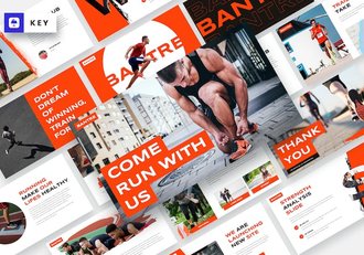 跑步俱乐部活动推广Keynote演示模板 - 顶尖PPT