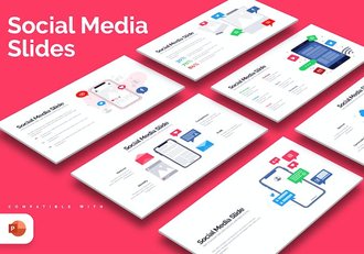 社交媒体营销推广策略信息图PPT模板 - 顶尖PPT