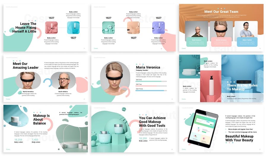 化妆品美容护肤产品推广PPT模板 - 顶尖PPT