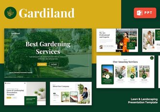 花园景观草地美化PPT模板 - 顶尖PPT