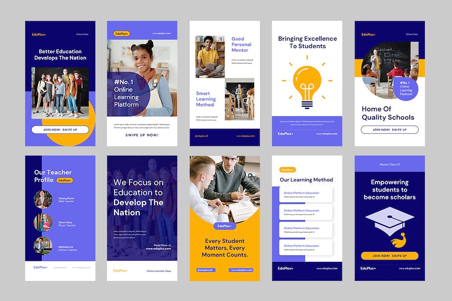 教育行业社交媒体Instagram推广PPT模板 - 顶尖PPT