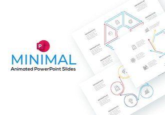 极简线条动画信息图表PPT模板 - 顶尖PPT