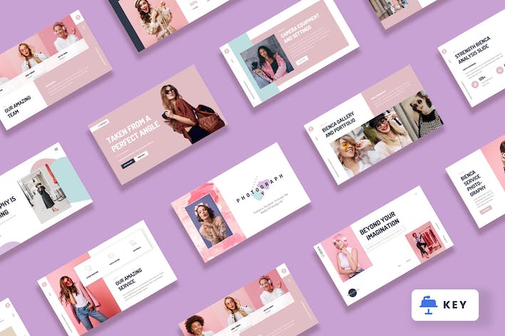 时尚摄影-题演讲keynote模板 - 顶尖PPT