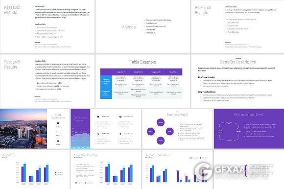 年终总结汇报统计商务图表Keynote模板 - 顶尖PPT