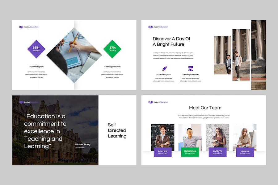 教育课程关键内容讲述Keynote模板 - 顶尖PPT