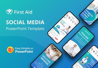 医疗急救社交媒体推广PPT模板 - 顶尖PPT