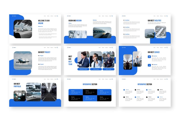 航空公司keynote模板 - 顶尖PPT
