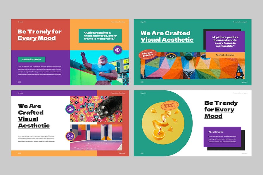 多彩创意贴纸幻灯片PPT模板 - 顶尖PPT