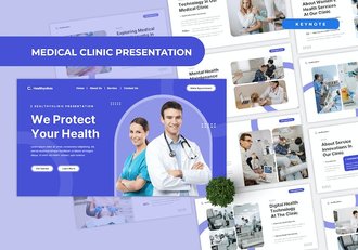 医疗诊所门诊健康诊疗服务Keynote模板 - 顶尖PPT