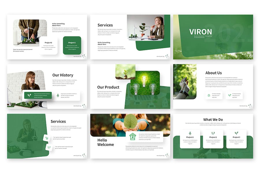 环境保护绿化PPT模板 - 顶尖PPT