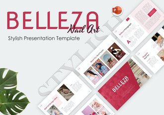 美甲艺术创意PPT模板 - 顶尖PPT