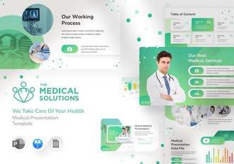 医疗健康解决方案推介Keynote模板 - 顶尖PPT