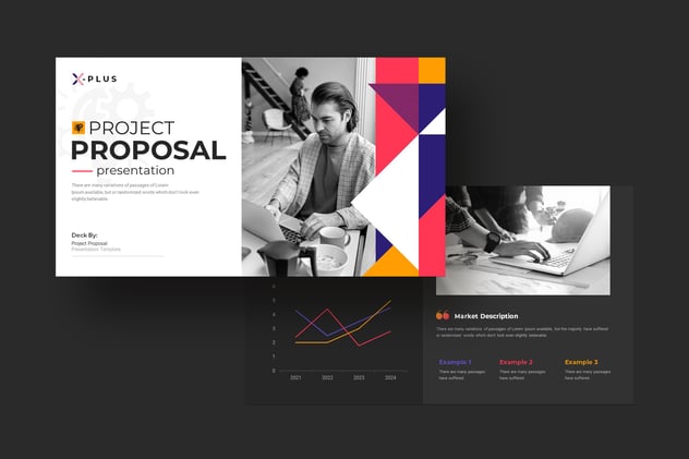 多彩项目提案方案设计PPT模板 - 顶尖PPT