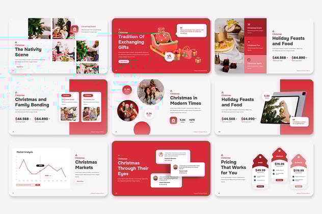 圣诞节快乐祝福活动策划PPT模板 - 顶尖PPT