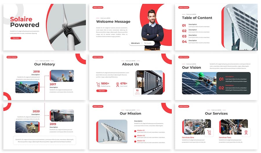 太阳能能源产业发展Keynote模板 - 顶尖PPT