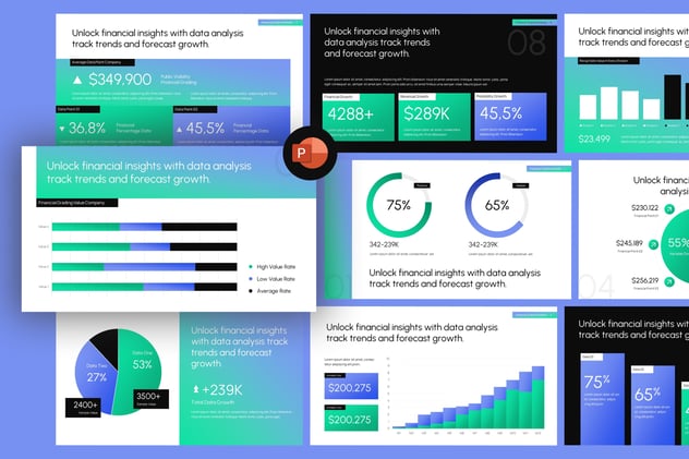 数据可视化分析展示系统PPT模板 - 顶尖PPT