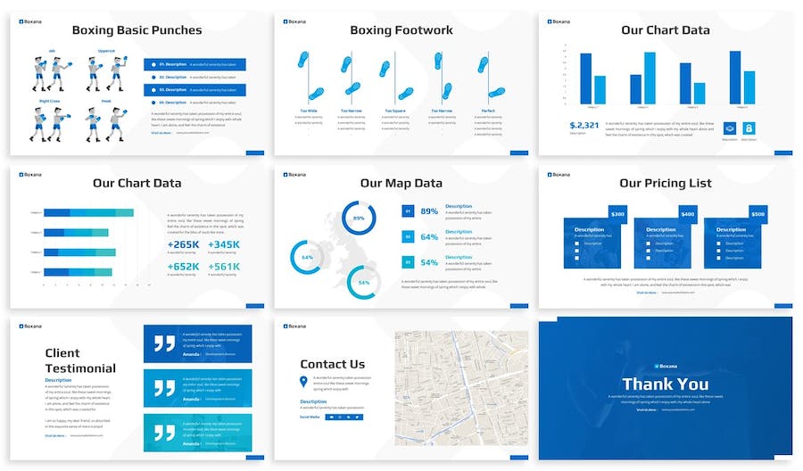 拳击运动培训讲述方案Keynote模板 - 顶尖PPT
