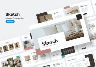 室内设计装修方案创意展示Keynote模板 - 顶尖PPT