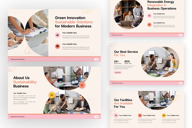 可持续发展业务展示keynote模板 - 顶尖PPT