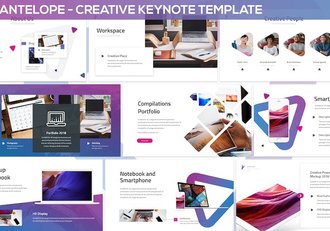 渐变三角形商务风格keynote模板 - 顶尖PPT