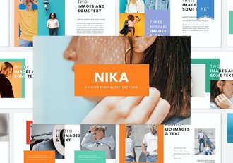 时尚极简风夏季服装展示keynote模板 - 顶尖PPT