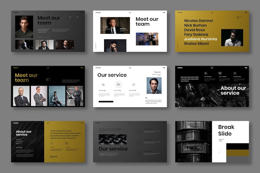 商业公司精英介绍PPT模板模板 - 顶尖PPT