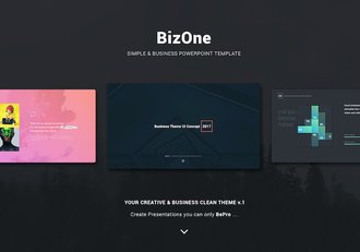 简约设计风格创意作品展示商务通用PPT模板 - 顶尖PPT