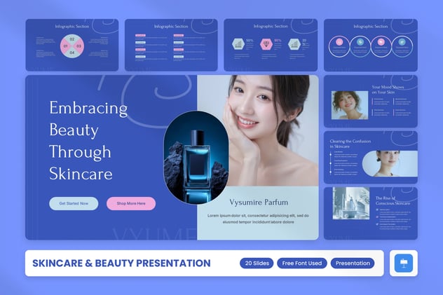 美容护肤品keynote模板 - 顶尖PPT