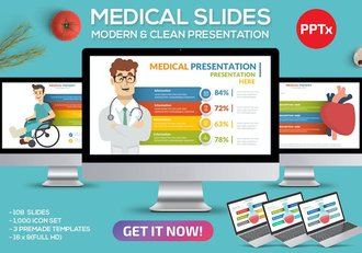 医院网络宣传推广插画图形PPT模板 - 顶尖PPT