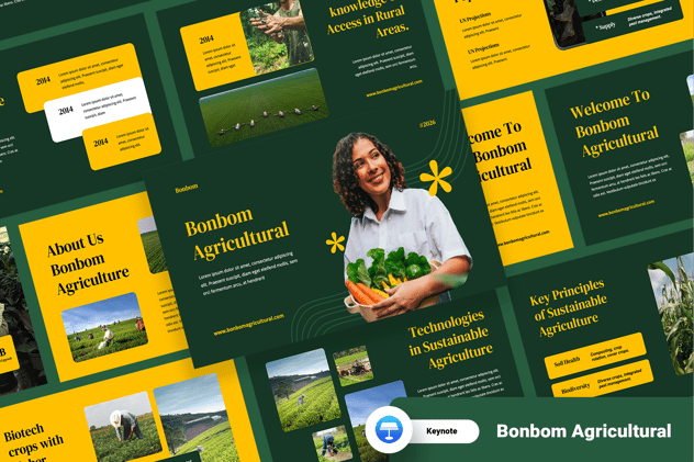 农业行业专业主题Keynote演讲模板 - 顶尖PPT