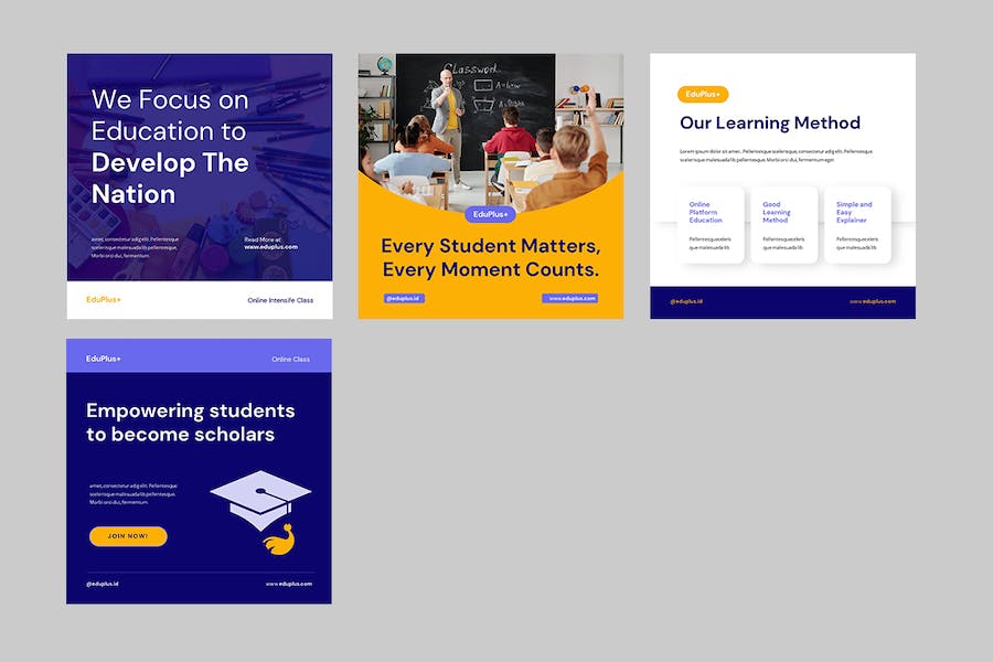 教育行业社交媒体Instagram推广PPT模板 - 顶尖PPT