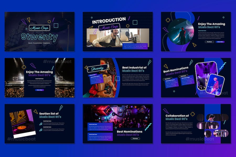 音乐工业产业发展讲述方案Keynote模板 - 顶尖PPT