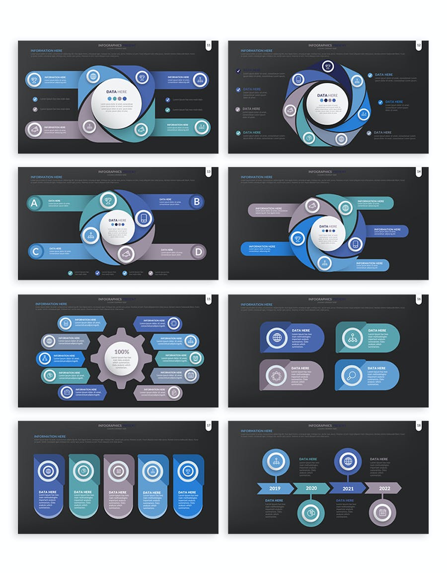 步骤流程图形微立体风格PPT模板 - 顶尖PPT