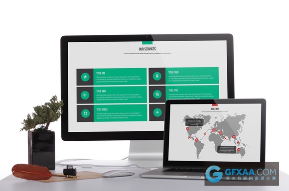 40页卡通风格图形元素深色背景精美PPT模板 - 顶尖PPT