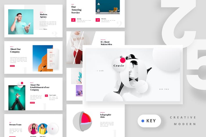 创意极简时尚风格keynote模板 - 顶尖PPT