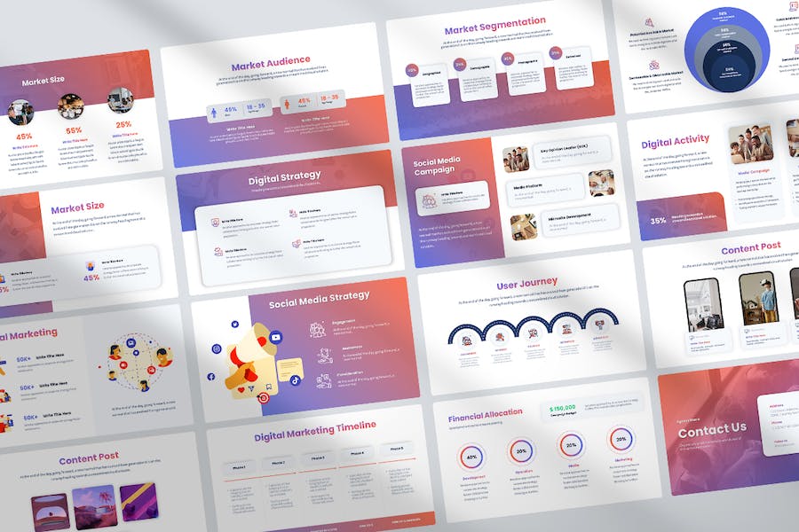 网友社交媒体提案主题演讲keynote模板 - 顶尖PPT